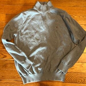 Tommy Hilfiger size L cotton partial zip sweater